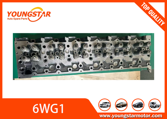 6WG1 Complete Cylinder Head For Isuzu Truck with Casting Iron Material and 30000 kms Guarantee